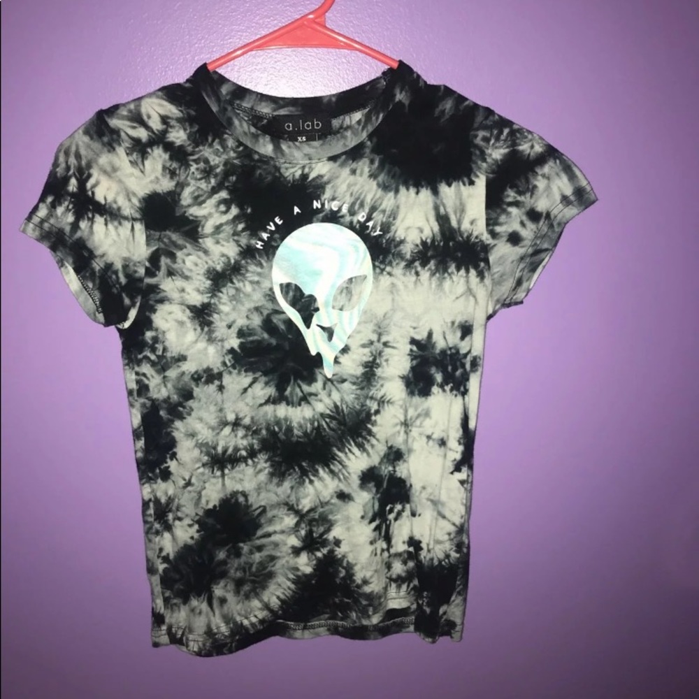 have a nice day alien Zumiez tee holographic